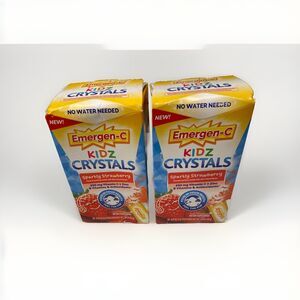 Emergen-C Kids Crystals Sparkly Strawberry Stick Pack 2 Boxes of 28 Ea Exp11/24